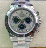 Highest Quality Rolex Daytona Gray Face 904L Stainless Steel Watch 7750 Chrono 40mm